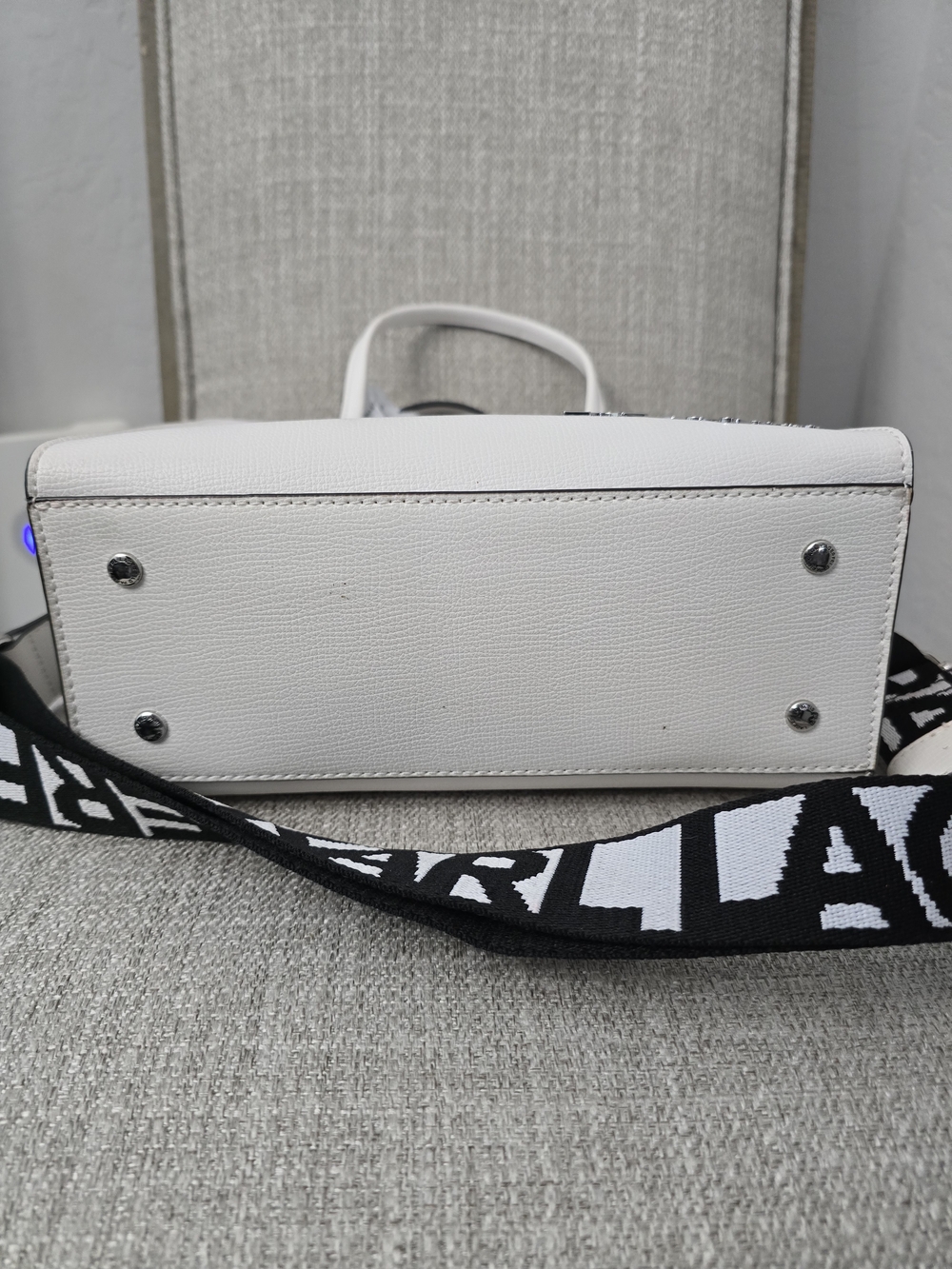 NWT Karl Lagerfeld Paris Maybelle Satchel Bag with Patches - Picture 3 of 5